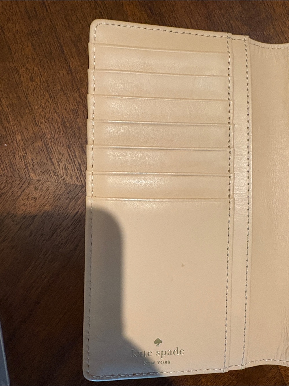 kate spade long wallet bifold turn lock flap Leather orchid/tan trim - Picture 13 of 17